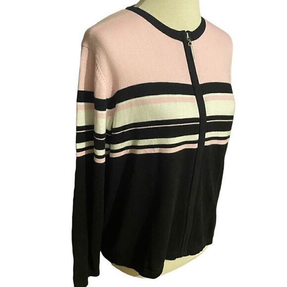 Dress Barn  Full Zip Multi Color Long Sleeve Cardigan S-NWOT - Picture 5 of 9